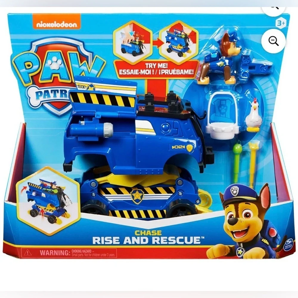PAW Patrol: Rise and Rescue Transforming Vehicle with Chase Figure, For Ages 3